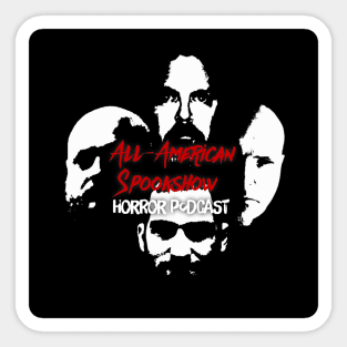 All-American Spookshow Horror Podcast Faces Sticker